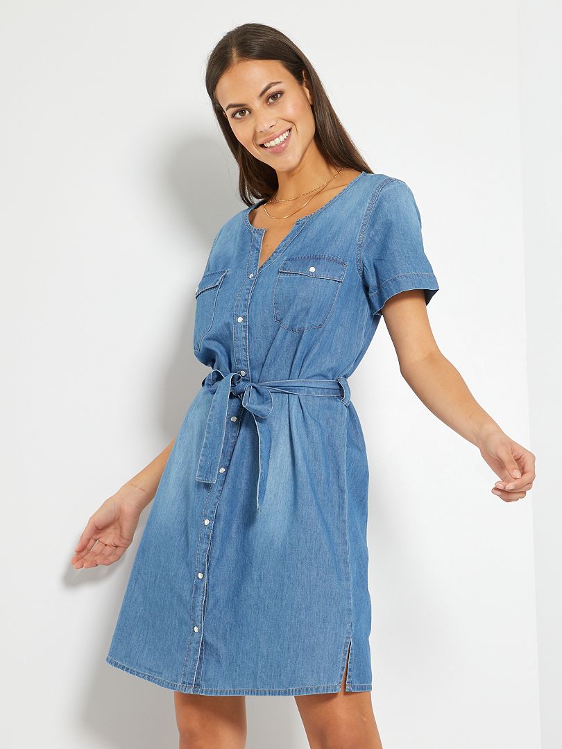 Robe Chemise En Denim Jdy Bleu Kiabi