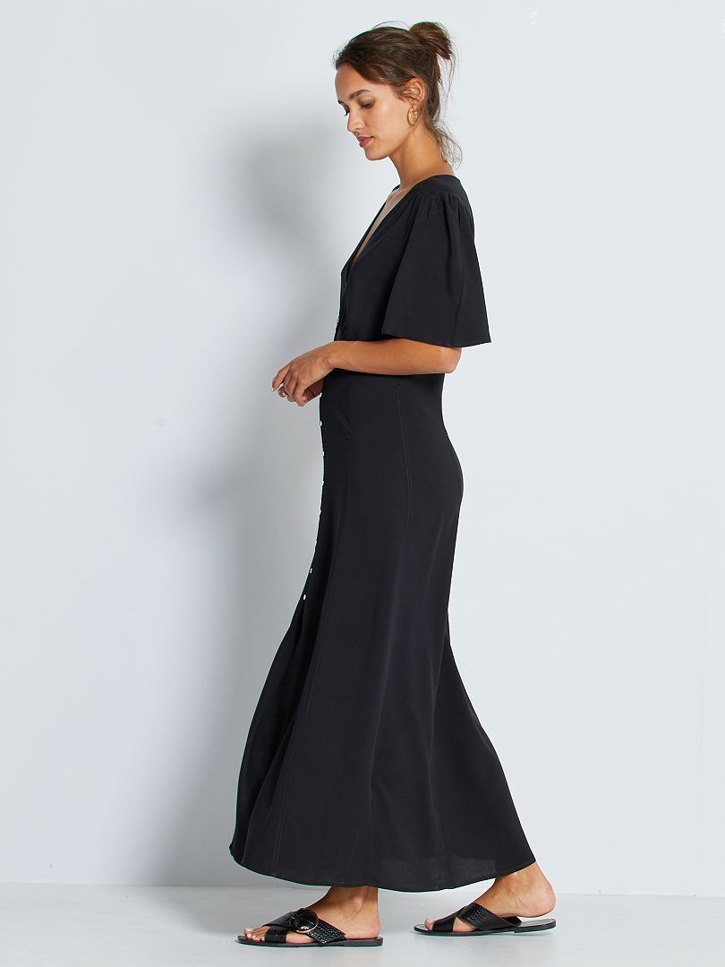 Robe Longue En Viscose Noir Kiabi 18 00