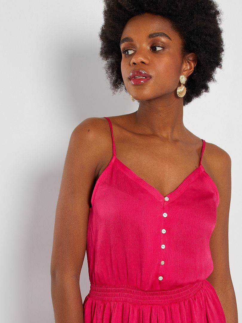 Robe Midi Fines Bretelles Fuchsia Kiabi