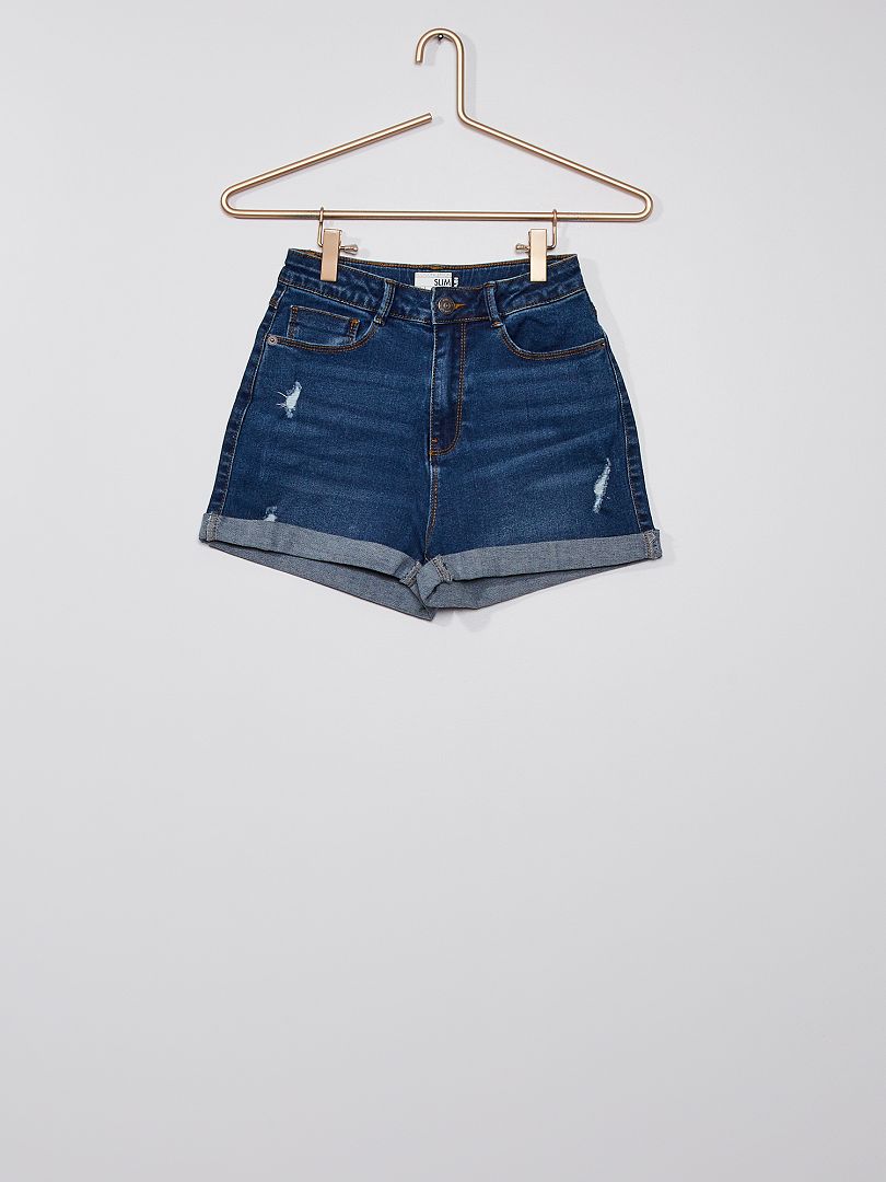 Short En Jean Bleu Brut Kiabi