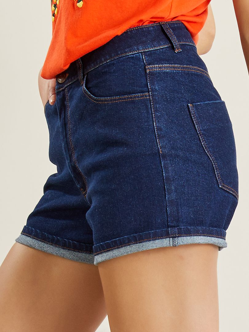 Short En Jean Bleu Fonc Kiabi