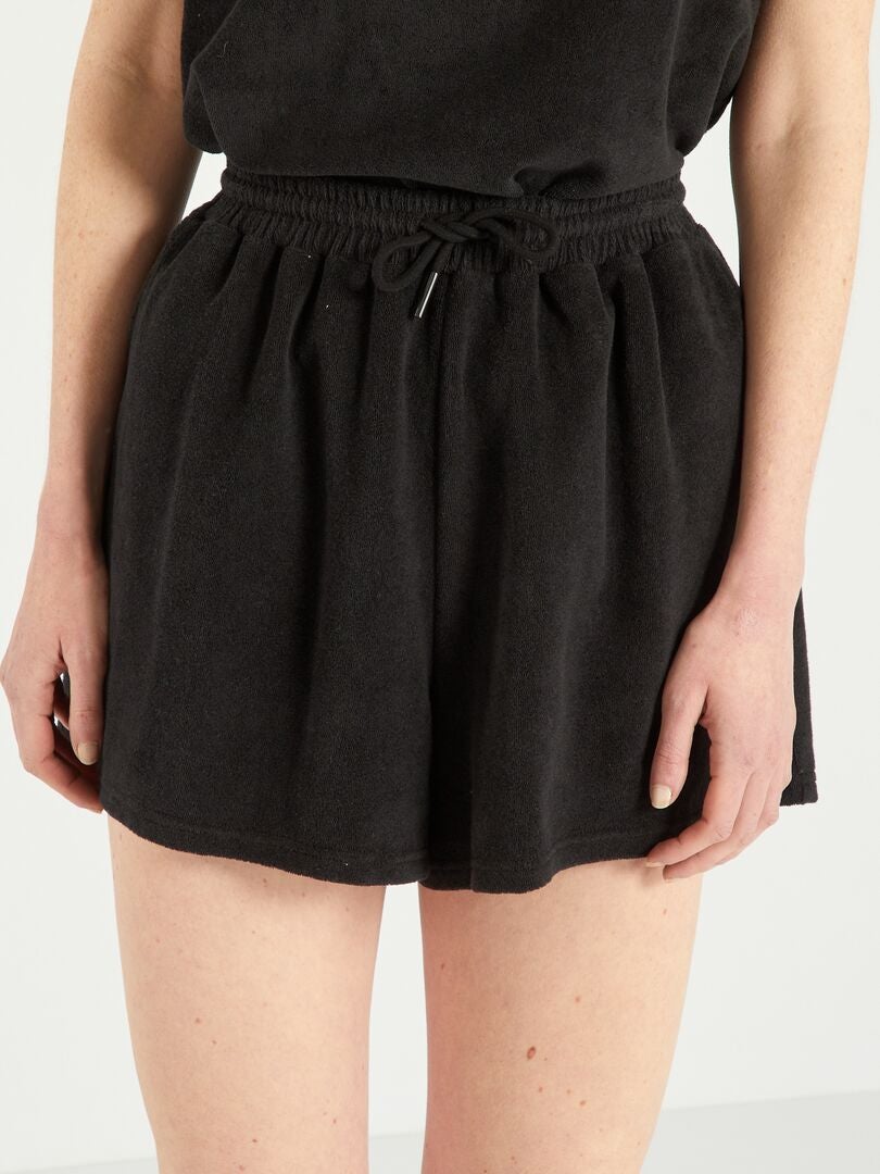 Short En Maille Ponge Noir Kiabi