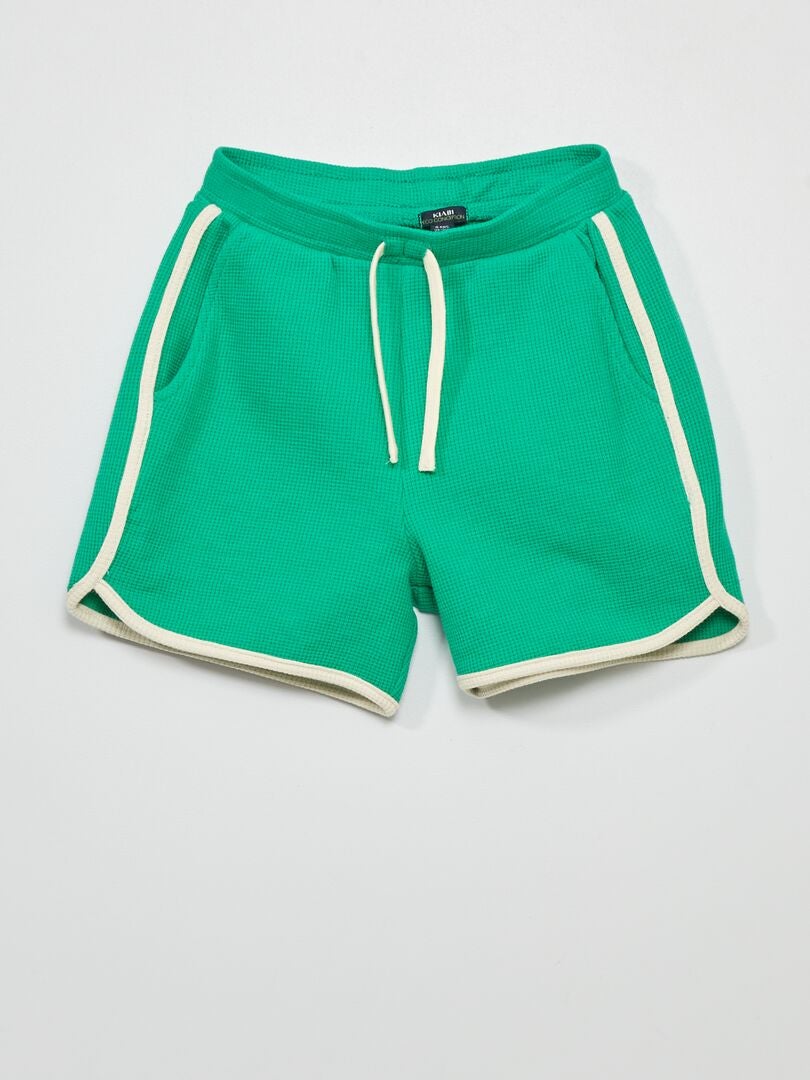 Short En Nid D Abeilles Vert Kiabi 3 50