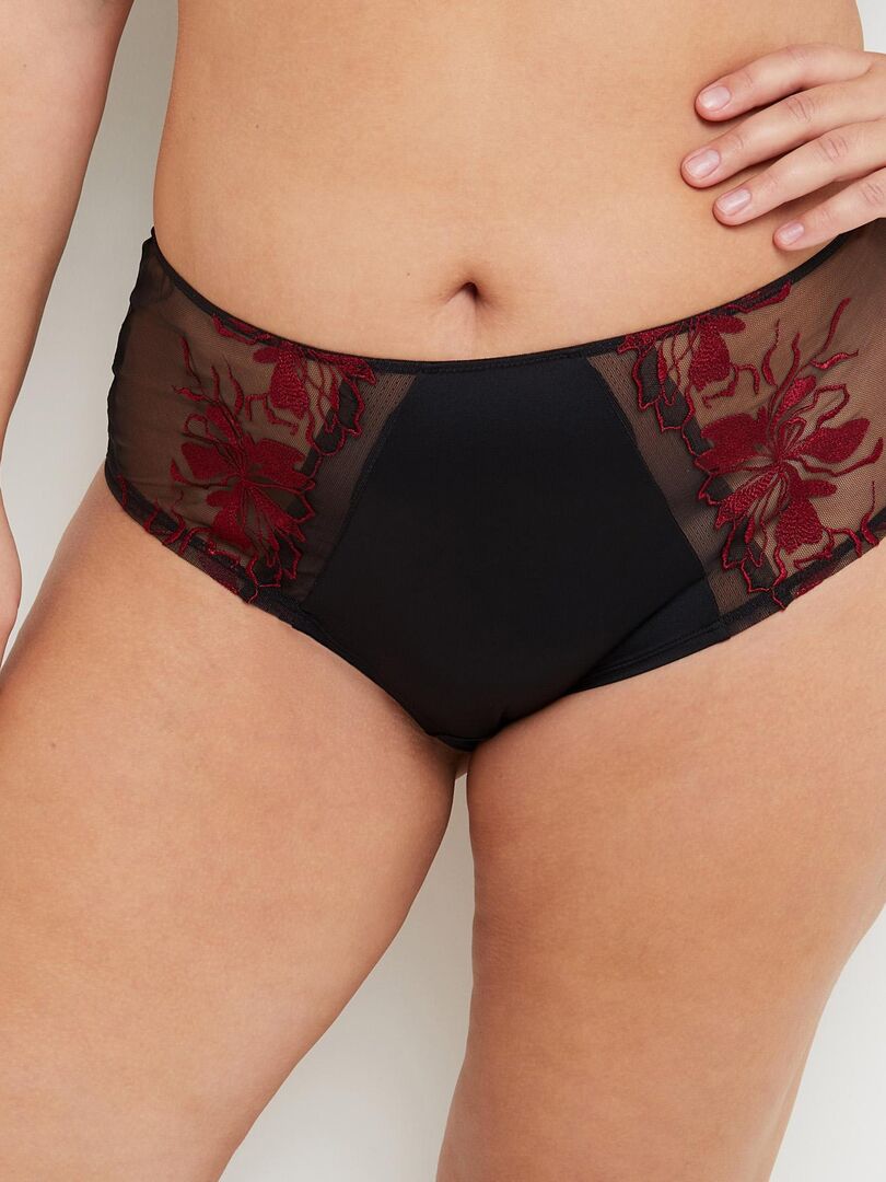 Shorty Azur Rougegorge Lingerie Noir Multicolore Kiabi