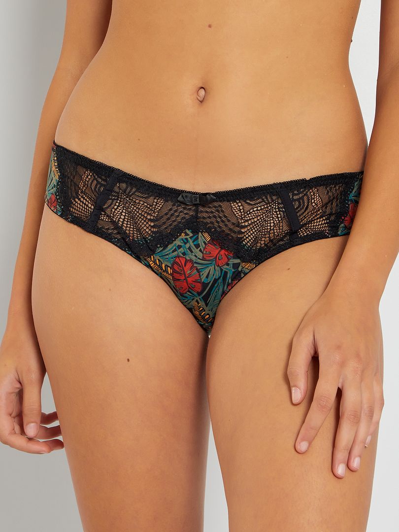 Shorty Envie De Lingerie Noir Kiabi