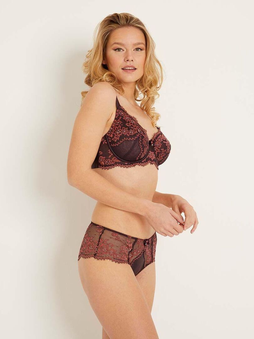 Shorty Grande Taille FOUGUE Brigitte Bardot Lingerie Violet Kiabi