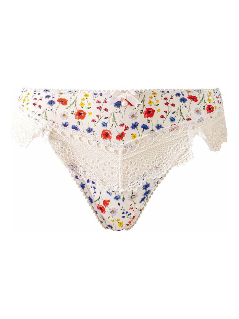 Shorty String Liberte Brigitte Bardot Lingerie Blanc Kiabi