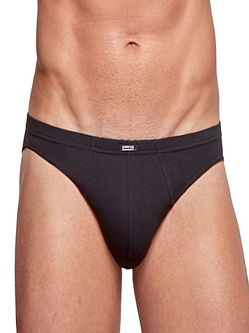 Slip Confort En Coton Stretch Essentials Noir Kiabi