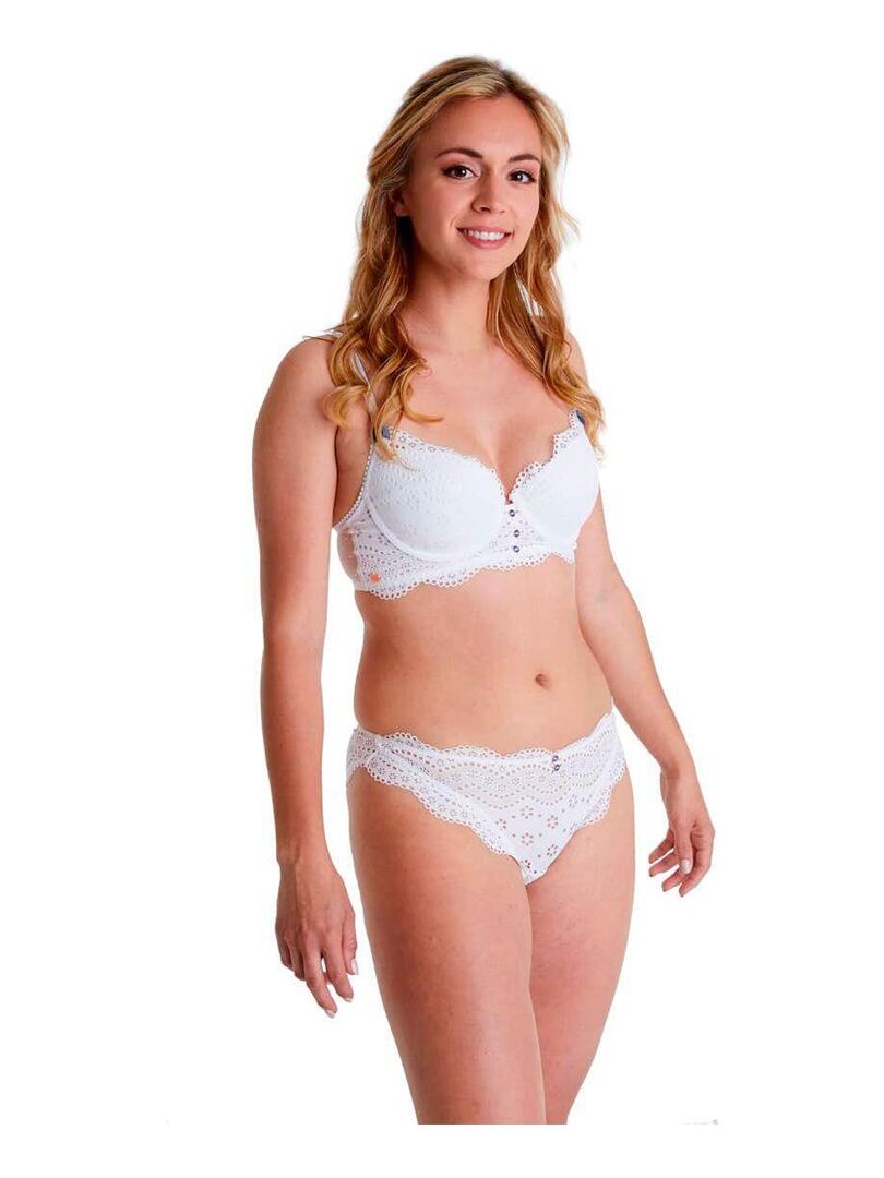 Slip FAIENCE Brigitte Bardot Lingerie Blanc Kiabi 17 00