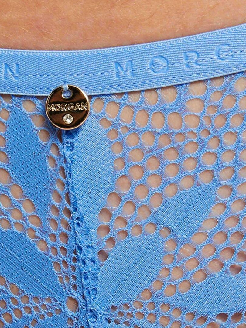 Slip Sarah Dentelle Morgan Lingerie Bleu Kiabi