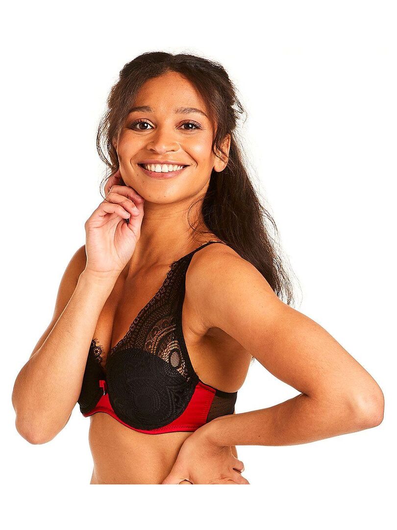 Soutien gorge ampliforme coque moulée ABYME Pomm Poire Noir Kiabi