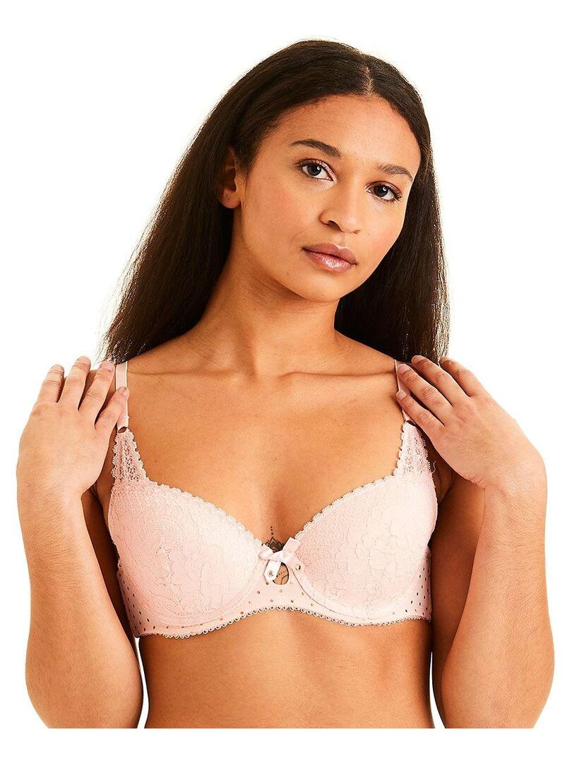 Soutien gorge ampliforme coque moulée FANTASQUE Pomm Poire Rose