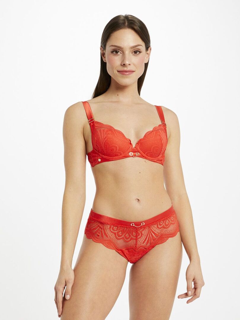 Soutien Gorge Ampliforme Coque Moul E Laura Morgan Lingerie Rouge