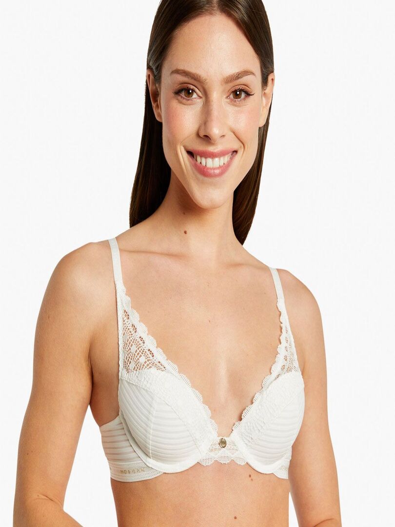 Soutien Gorge Ampliforme Coque Moul E Lily Morgan Lingerie Blanc