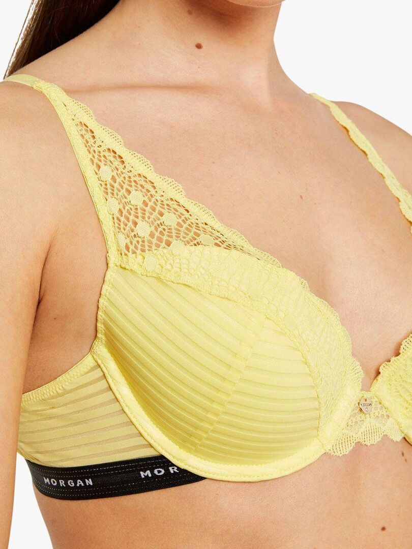 Soutien gorge ampliforme coque moulée LILY Morgan Lingerie Jaune