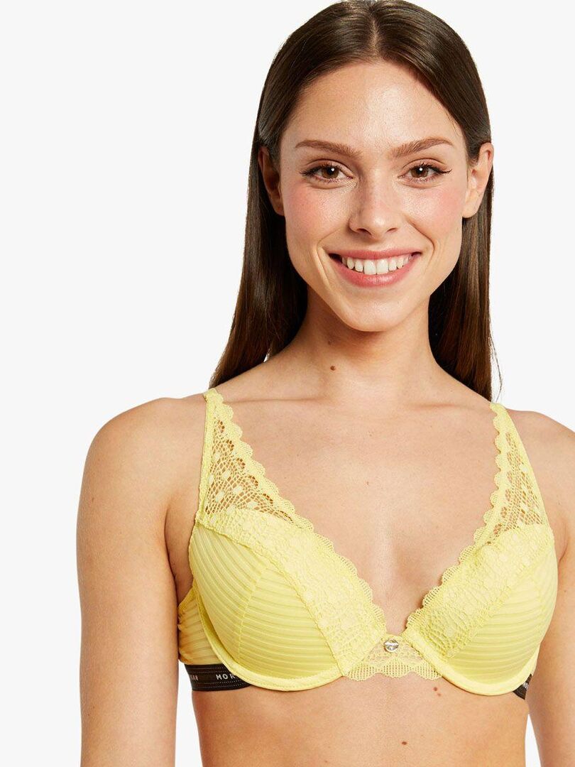 Soutien Gorge Ampliforme Coque Moul E Lily Morgan Lingerie Jaune