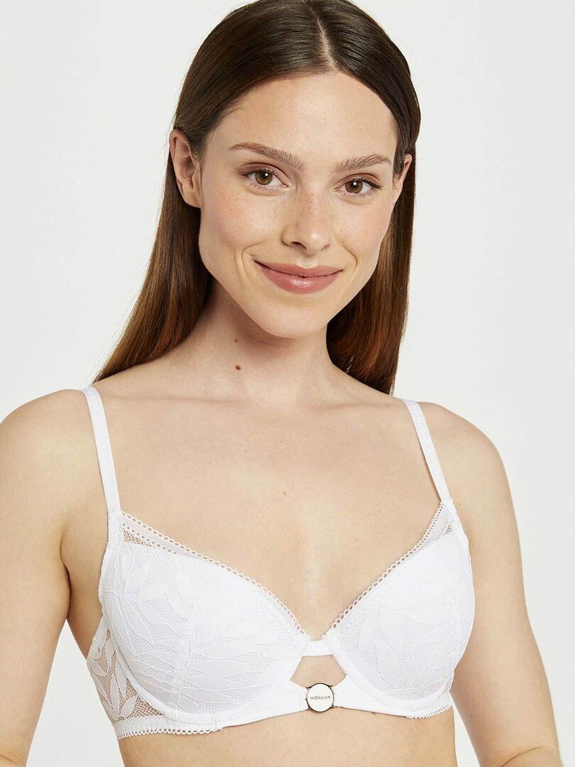 Soutien Gorge Ampliforme Coque Moul E Lina Morgan Lingerie Blanc