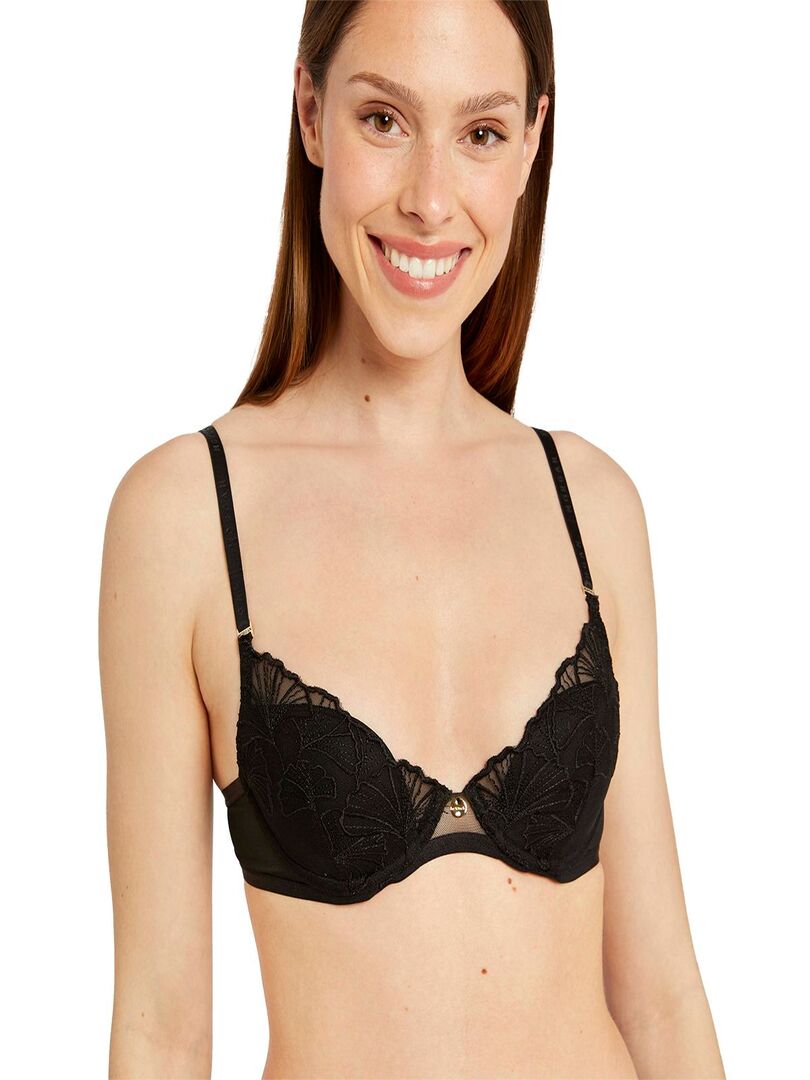 Soutien gorge ampliforme coque moulée MAUD Morgan Lingerie Noir