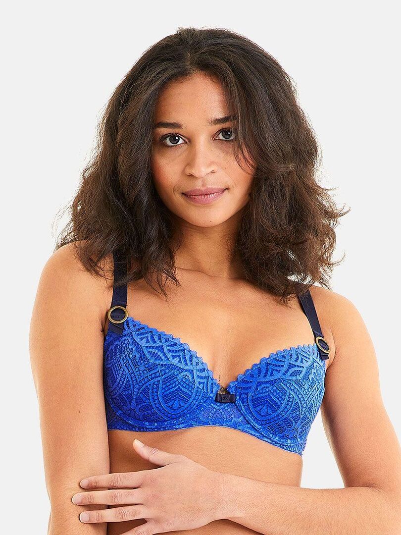 Soutien gorge ampliforme coque moulée TCHAO Pomm Poire Bleu Kiabi