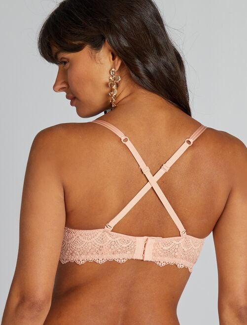 Soutien Gorge Bandeau Soutien Gorges Sans Bretelles Rose Kiabi