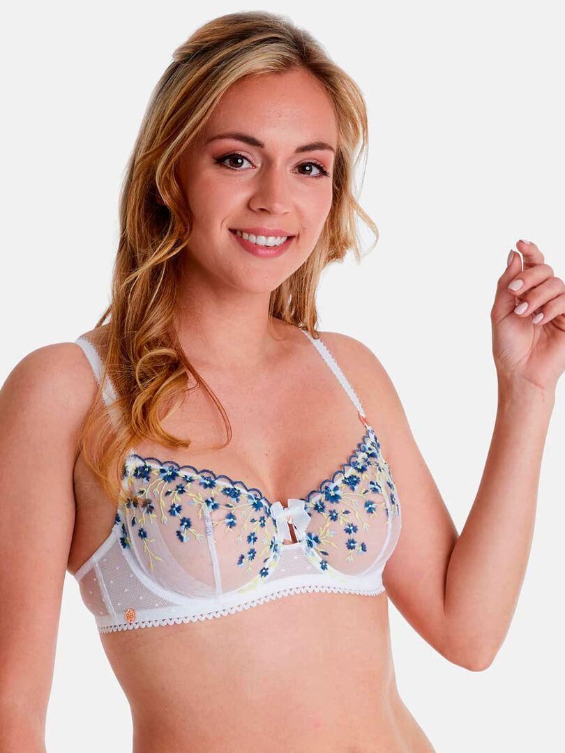 Soutien Gorge Corbeille Poeme Brigitte Bardot Lingerie Bleu Kiabi