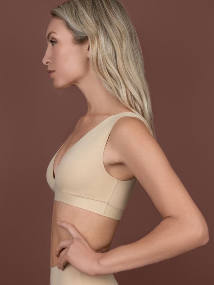 Soutien Gorge Plongeant Beige Kiabi