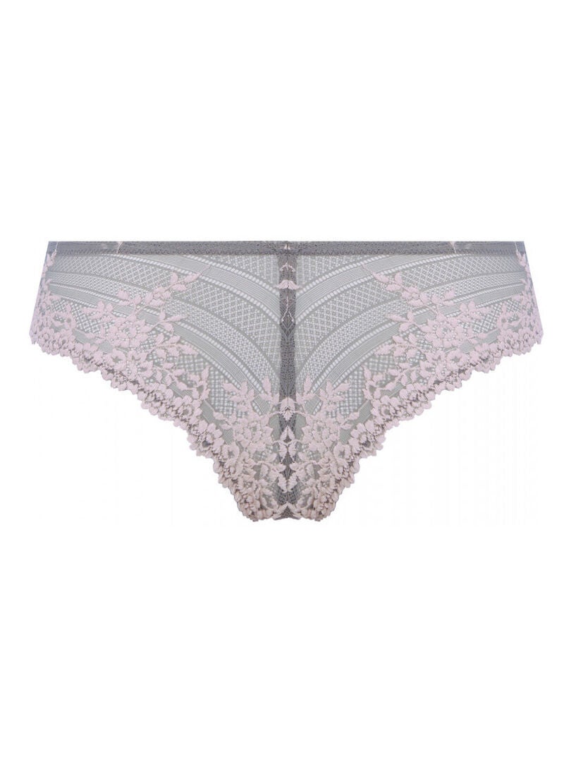 String Br Silien Dentelle Embrace Lace Gris Kiabi