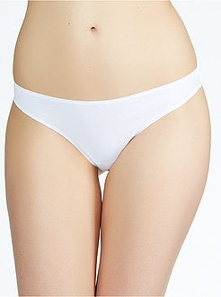 Culotte, shorty, string - String microfibre finitions extra plates