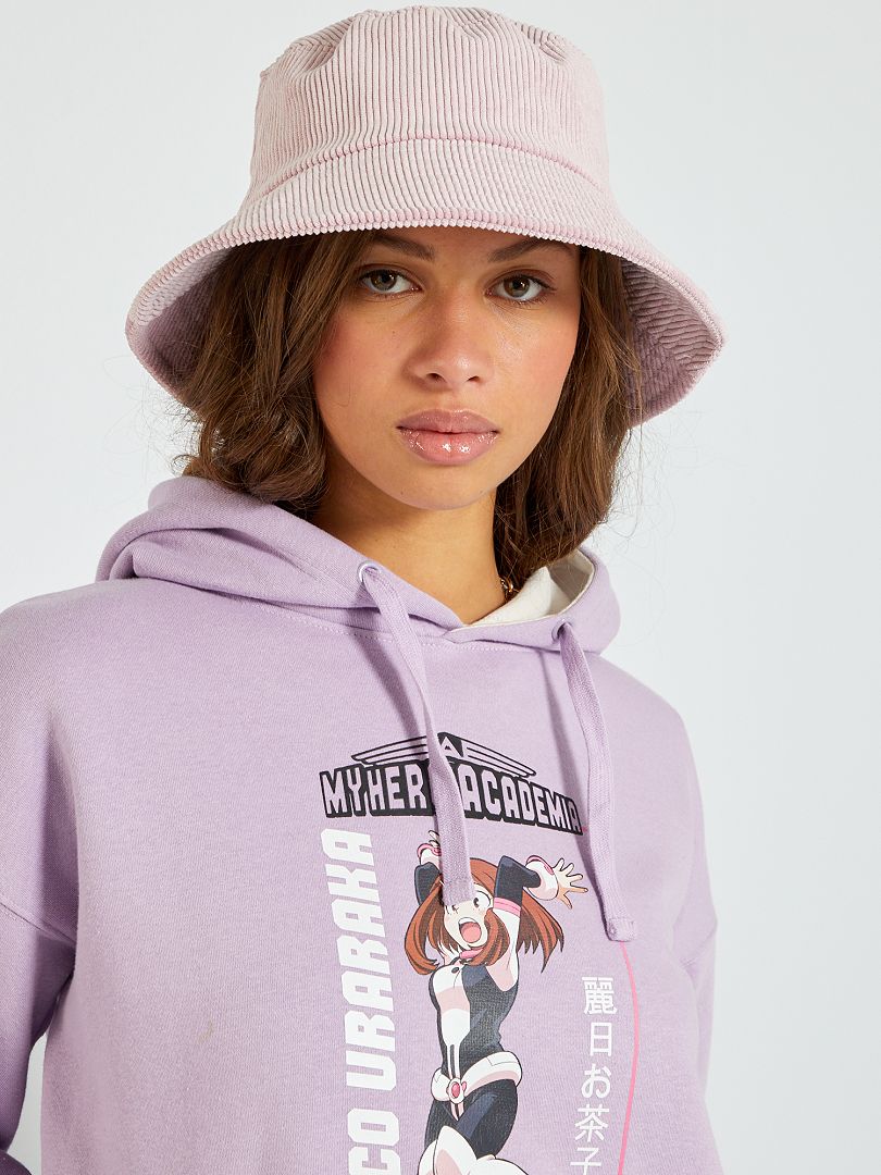 Sweat Capuche My Hero Academia Violet Kiabi