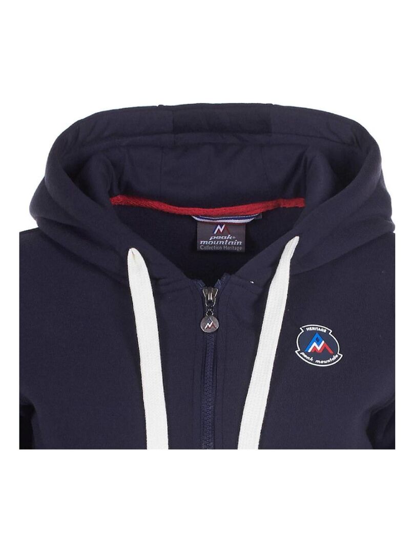 Sweat molleton zippé à capuche femme APILOT Bleu marine Kiabi 46 90