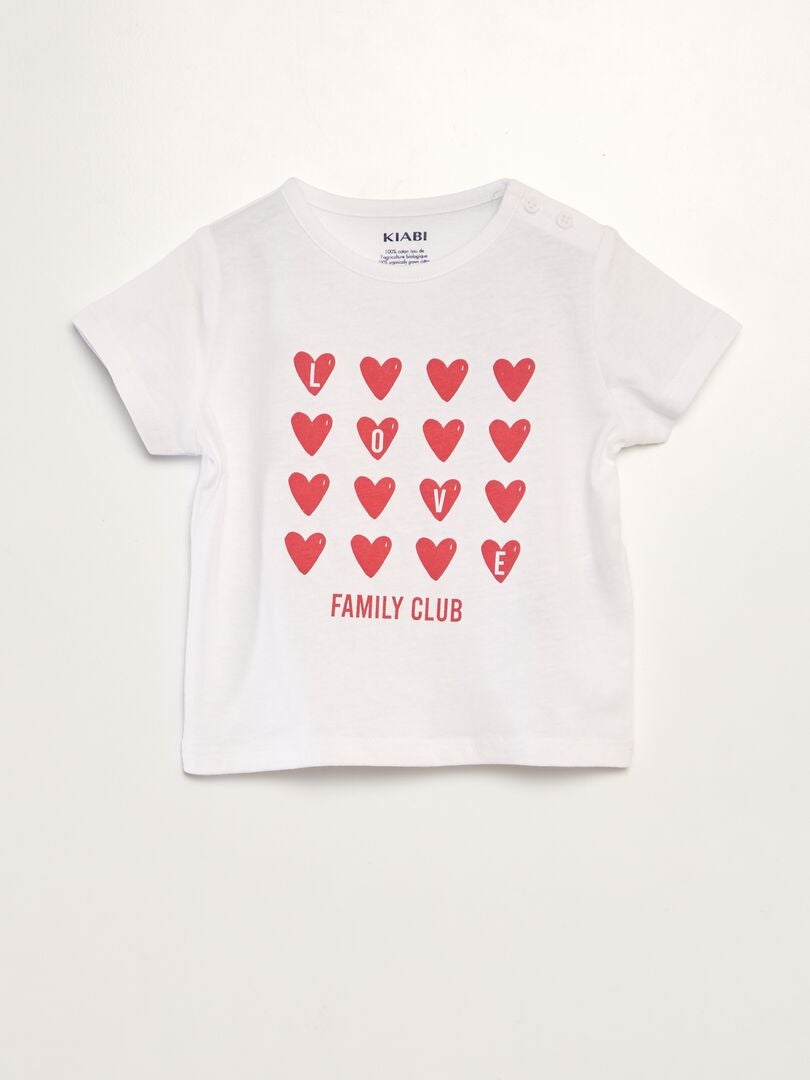 T Shirt F Te Des M Res Blanc Rouge Kiabi