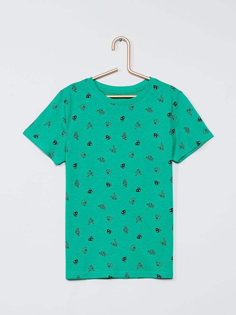 T Shirt Imprim Co Con U Vert Kiabi