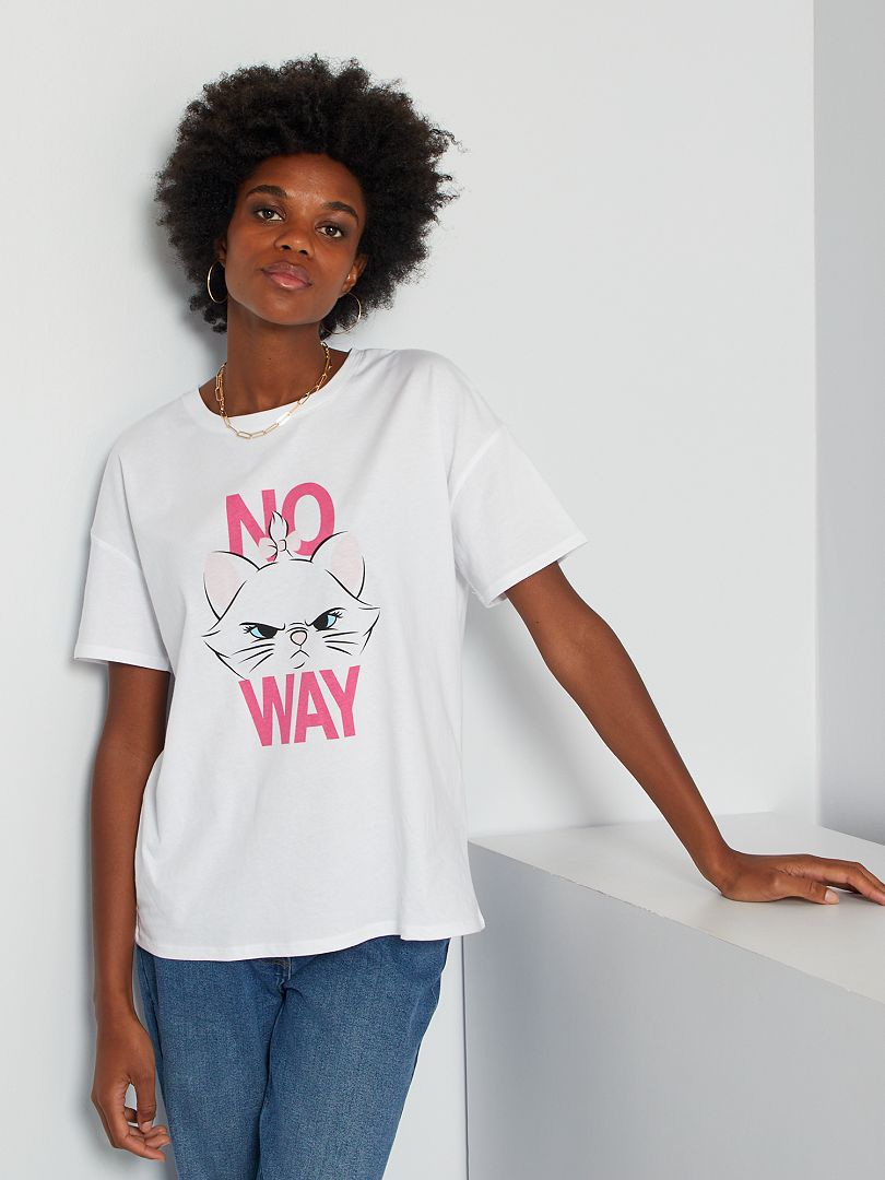 T Shirt Marie Des Aristochats Blanc Marie Kiabi