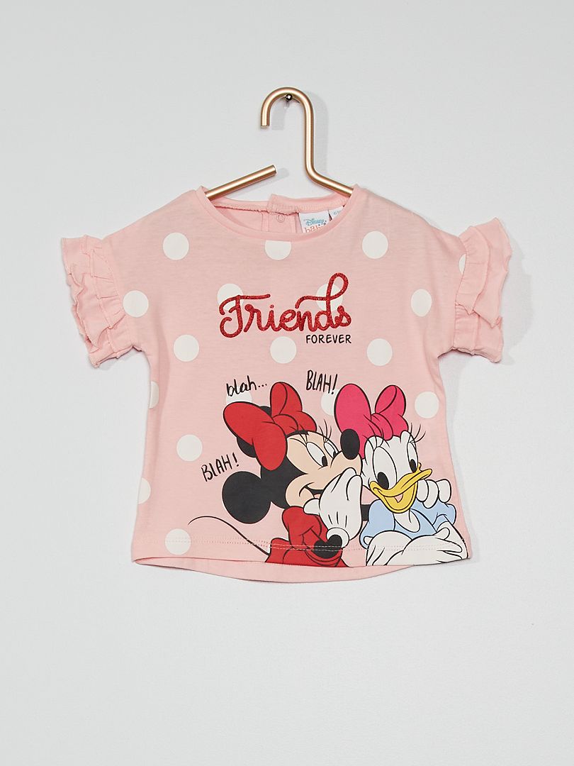 T Shirt Minnie Et Daisy Rose Kiabi