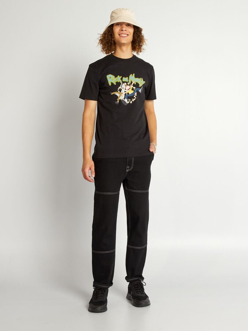 T Shirt Rick Et Morty Noir Kiabi