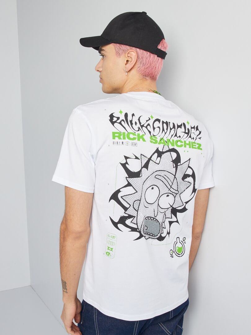 T Shirt Rick Morty Blanc Kiabi