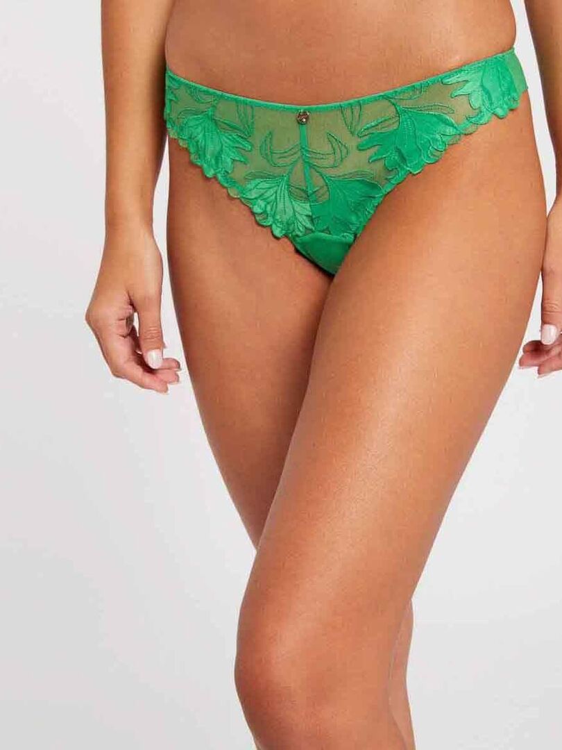 Tanga CAPUCINE Morgan Lingerie Vert Kiabi 16 00