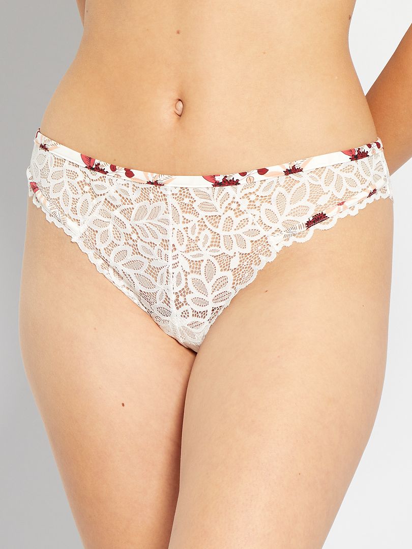 Tanga Envie De Lingerie Ivoire Kiabi 7 00