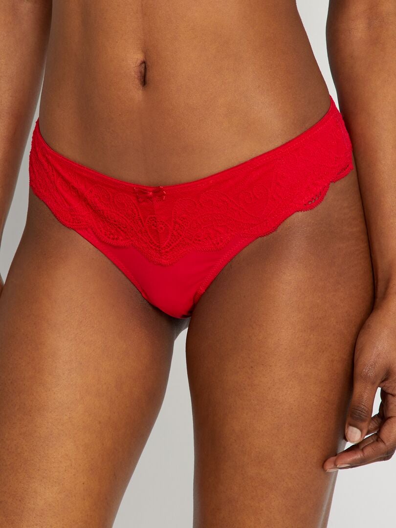 Tanga Envie De Lingerie Rouge Kiabi