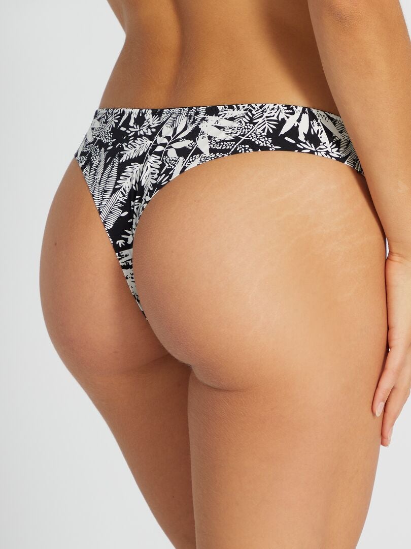 Tanga imprimé Envie de Lingerie Blanc noir Kiabi 9 00