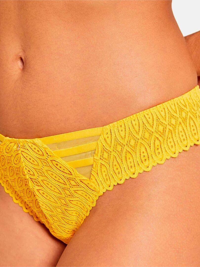 Tanga Jeanne Morgan Lingerie Jaune Kiabi