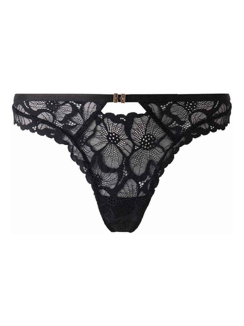 Tanga Ophelie Morgan Lingerie Noir Kiabi