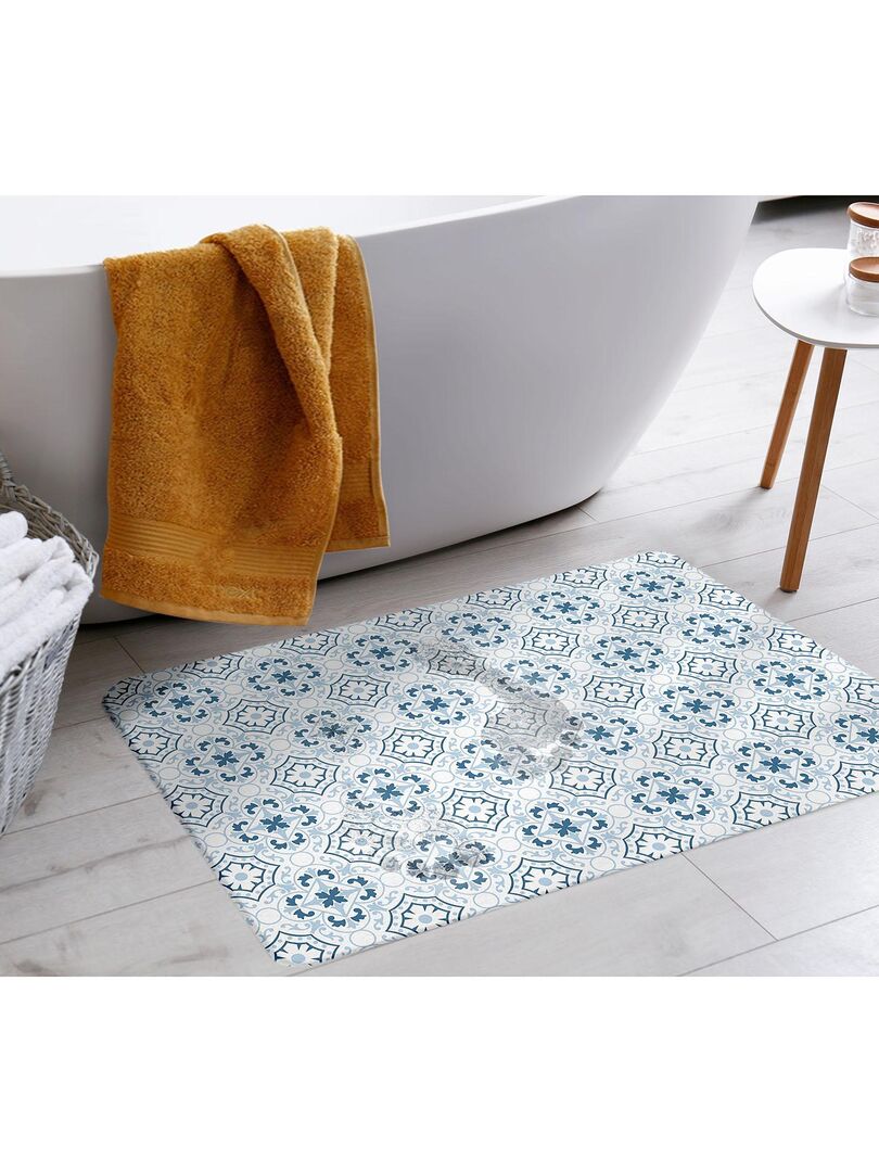 Tapis De Bain Diatomite Atlanta Bleu Kiabi 16 41