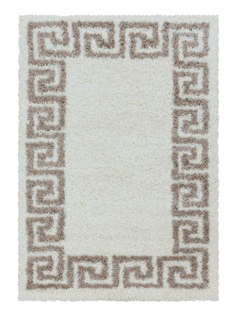 Tapis shaggy 60x110 SHAGGY HE Beige OEKO TEX idéal pour Entrée Beige