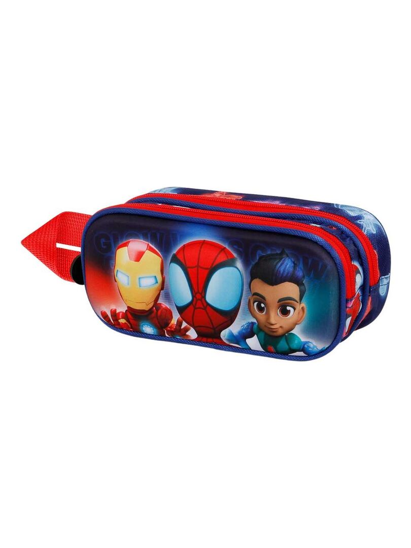 Trousse Double D Spiderman Glow Bleu Kiabi