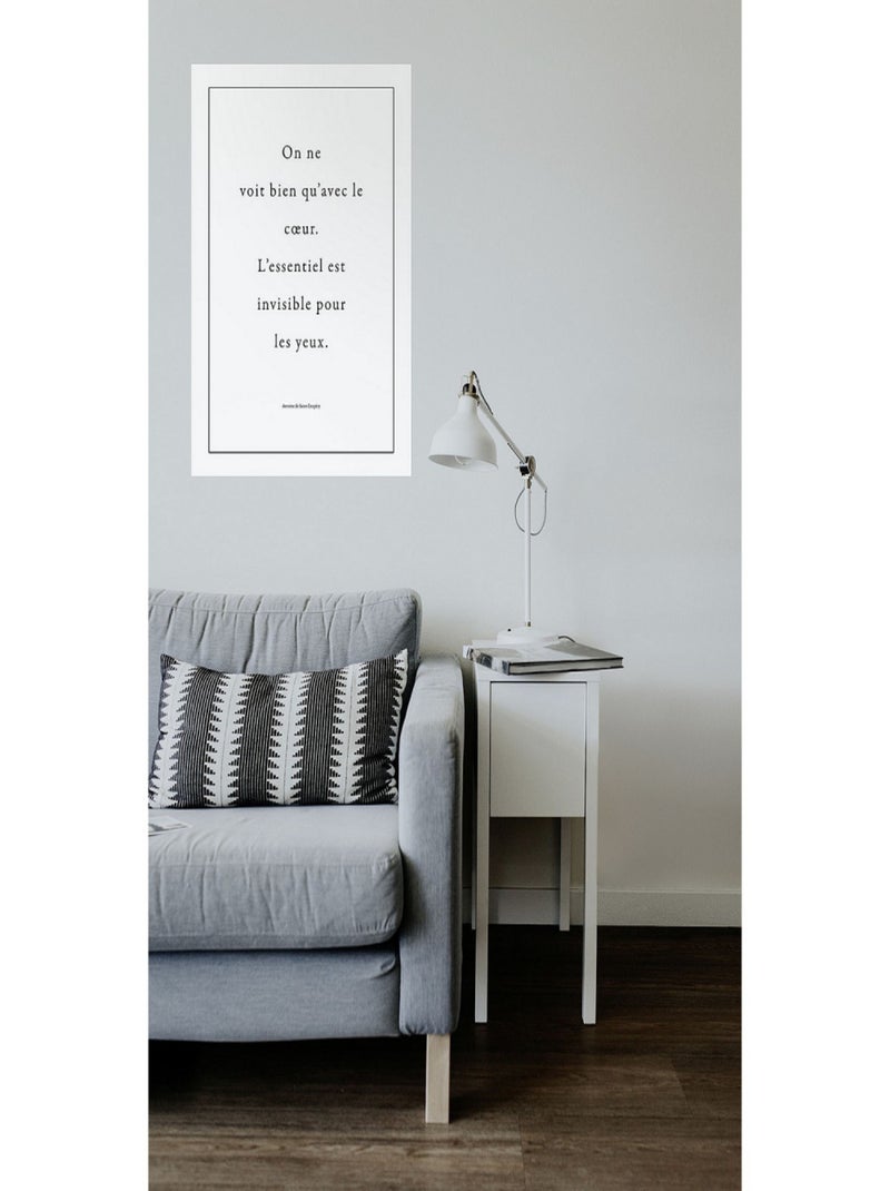 -Antoine- Sticker Décoration murale - 50x70cm Blanc - Kiabi