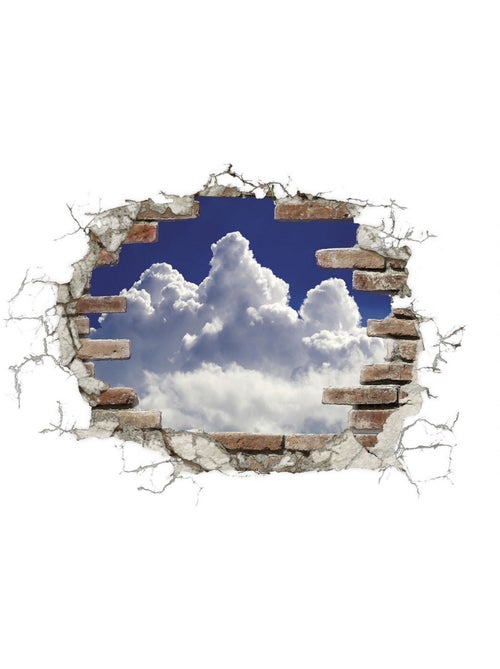 -Break Out Clouds-, Sticker Décoration Murale - 100x70 cm - Kiabi