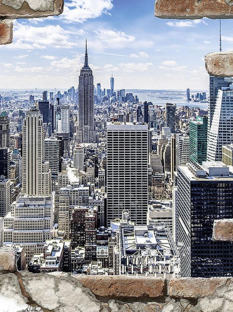 -Break Out NYC-, Sticker Décoration Murale - 100x70 cm Multicolore - Kiabi