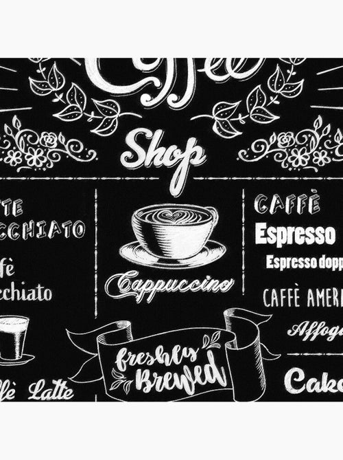 -Coffeeshop- Sticker Décoration murale Café - 50x70cm - Kiabi