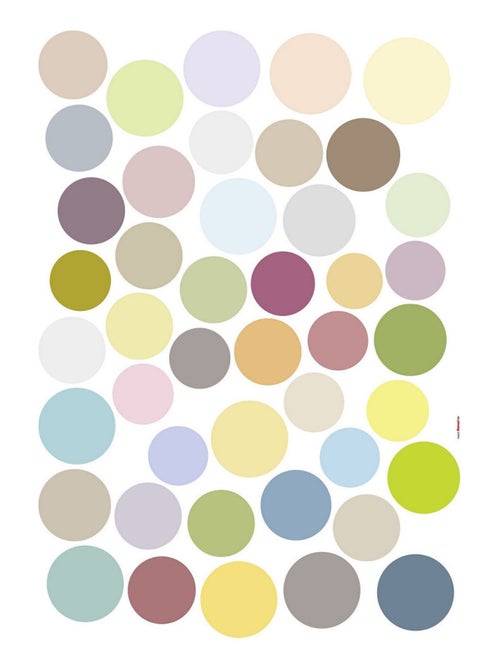 -Dots- Sticker Décoration murale Points Multicolores - 50x70cm - Kiabi
